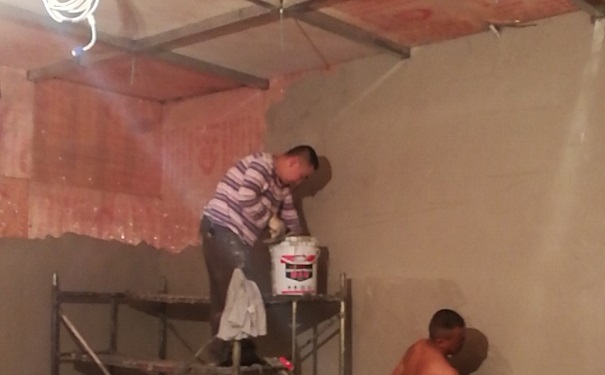 DR室防辐射工程硫酸钡施工现场 DR室防辐射工程硫酸钡施工现场